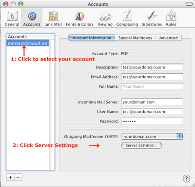Mac Mail - Step 1